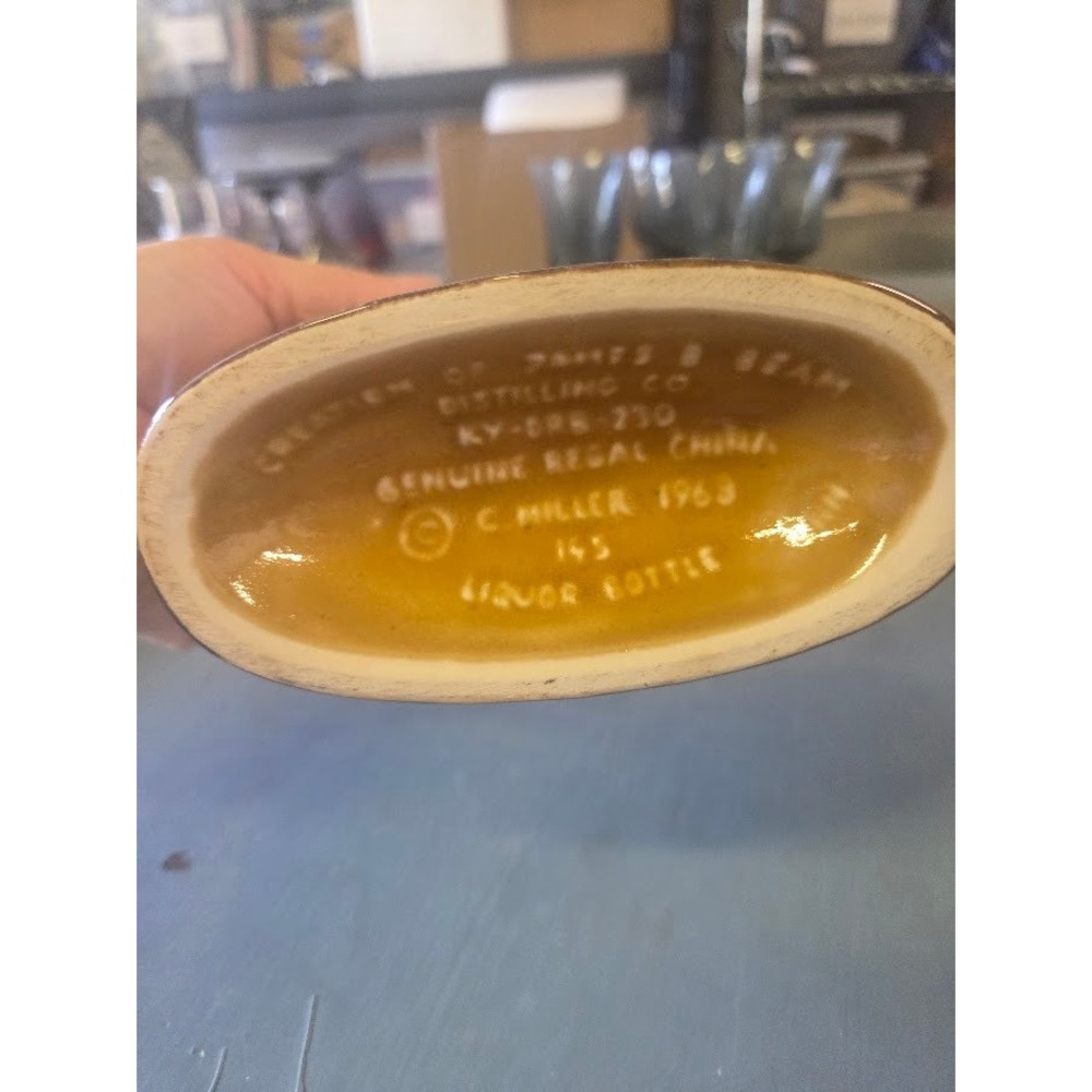Jim Beam BPOE Elks Centennial 1868-1968 Decanter Regal China Liquor Bottle Empty - Picture 7 of 8